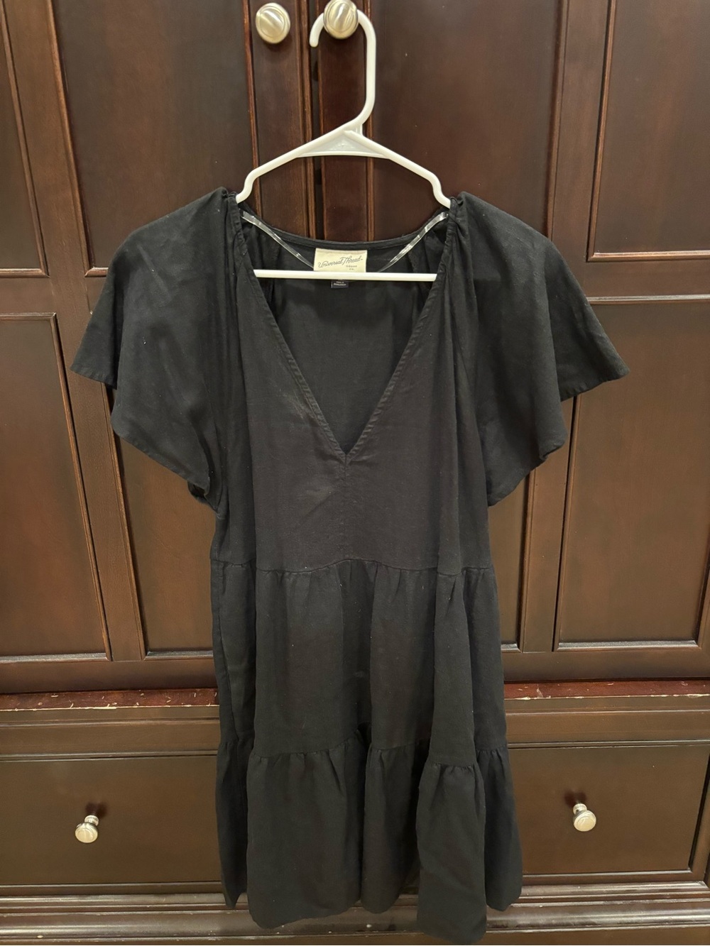 Black linens babydoll dress
